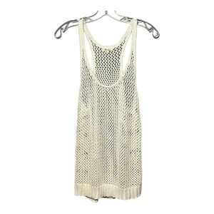 Ana Couture White Crochet Tank Swimsuit Cover-Up Women’s Large